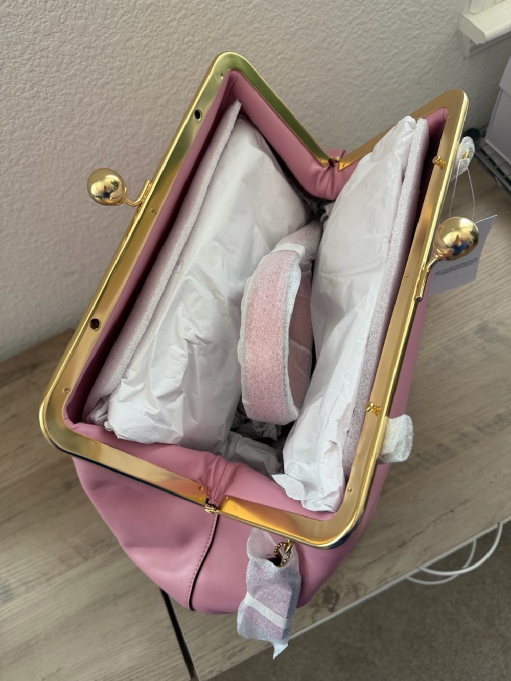 Coach Large Kisslock Frame Bag - Rose - Picture 7 of 8
